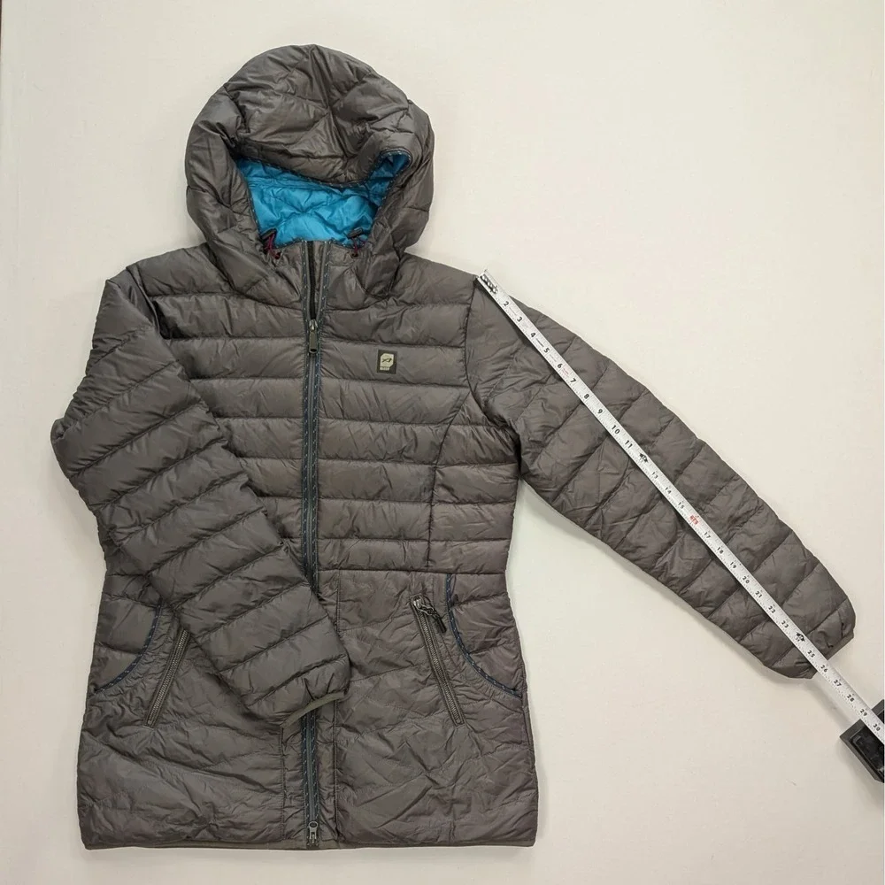 Orage Women's Down Jacket Hooded Puffer Size Large Gray Blue